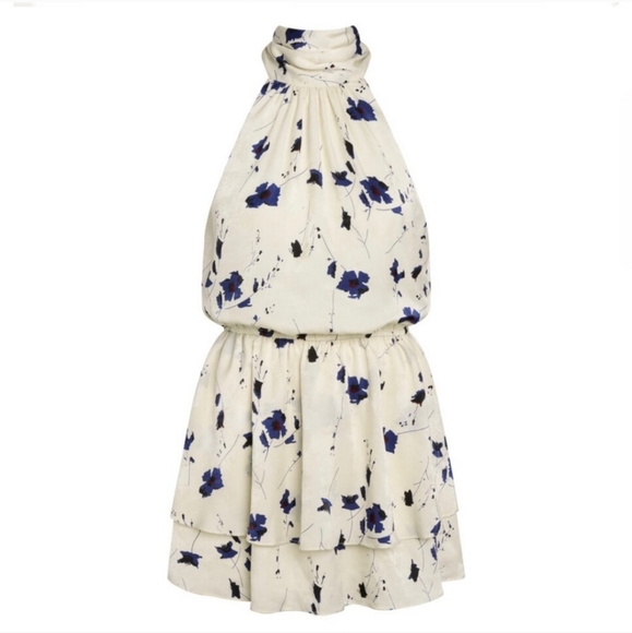 🆕️ Willow Ellie Floral Halter Neck Tiered Mini Dress - Picture 5 of 14